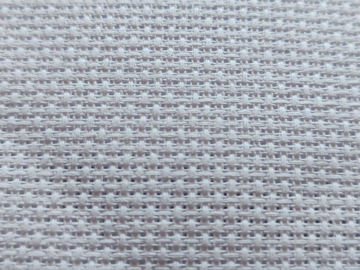 Zweigart aida keresztszemes hímzővászon 14count (5,4 öltés/cm) 150cm széles -fehér /10cm