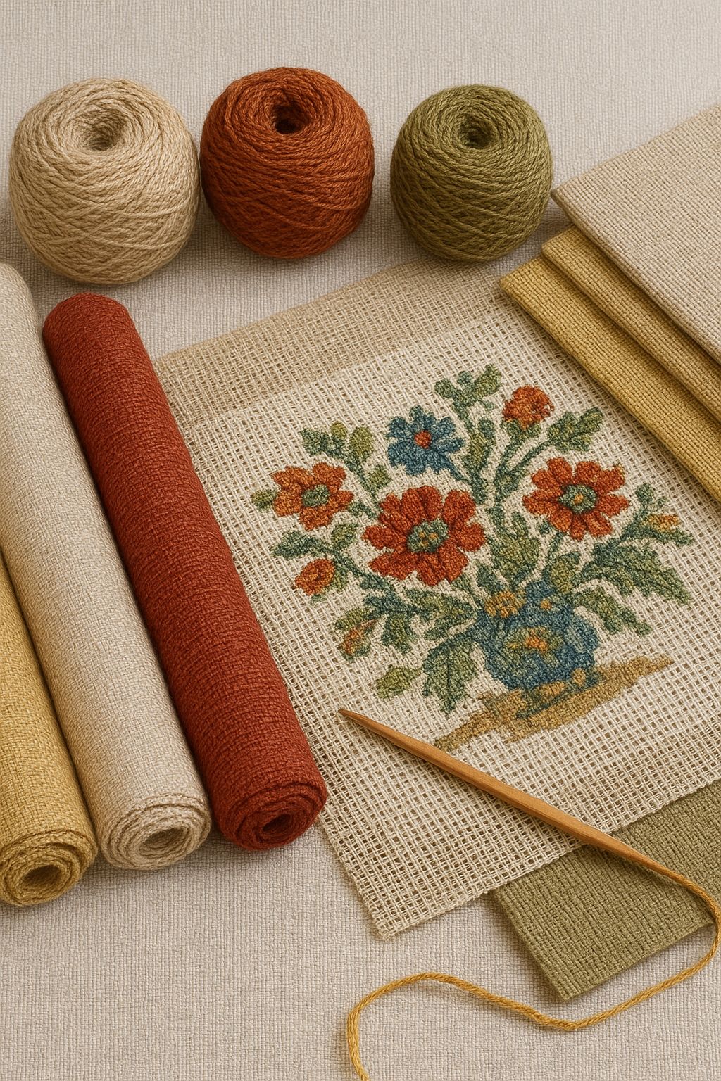 Hímzővászon, Aida, Kanava, Kongré, suba anyagok