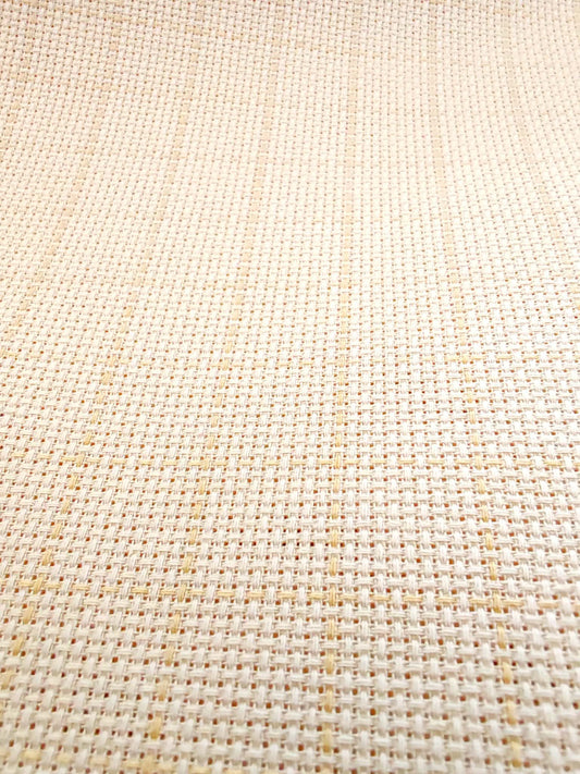 Hímzővászon, aida keményített rácsozott krém, 6 öltés/cm 15 count 100x75cm