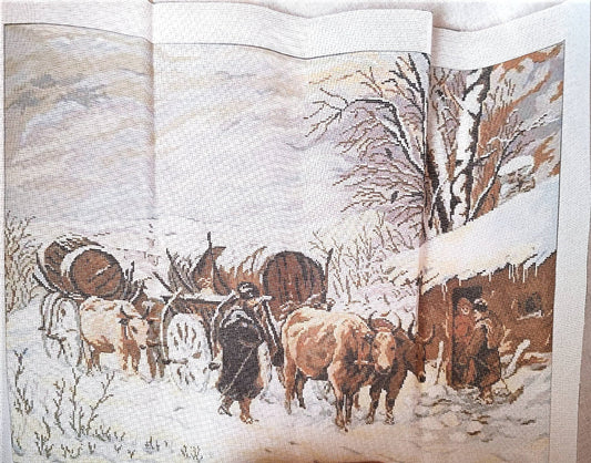 Bikák keresztszemes előnyomott minta