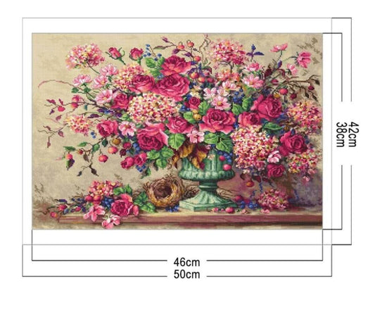 előnyomott kereszszemes készlet hímzés